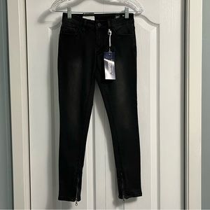 RES DENIM Low Rise Trashqueen skinny crop black jeans NWT denim women’s size 25